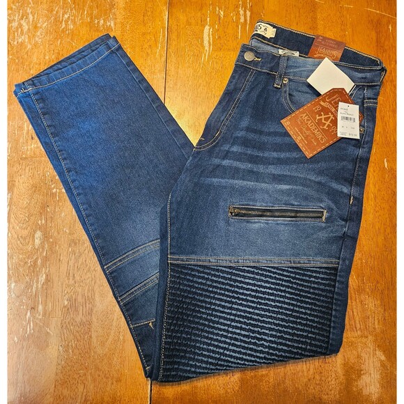 Mens Jeans New with Tags Size 38x32 Jeanius Fine Quality Denim Fashion - Picture 1 of 8